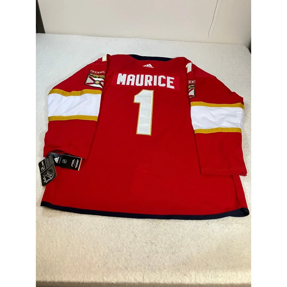 Adidas Florida Panthers Paul Maurice Authentic Pro NHL Hockey Jersey Red Size 54